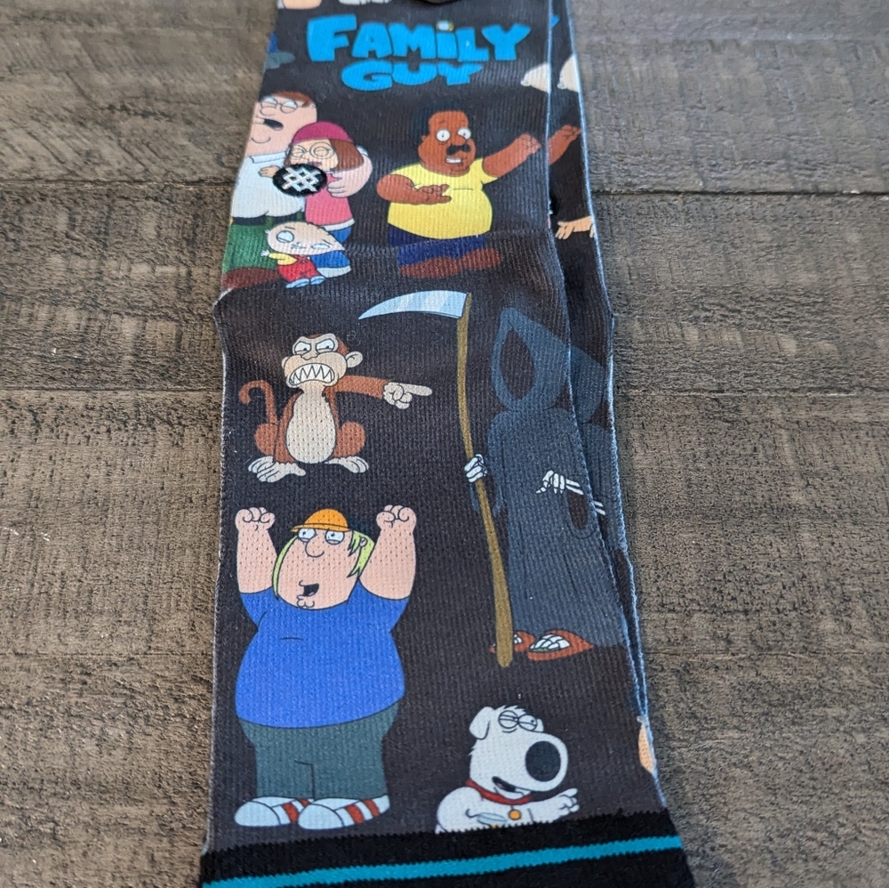 Stance NWT Socks Black Blue Family Guy Design